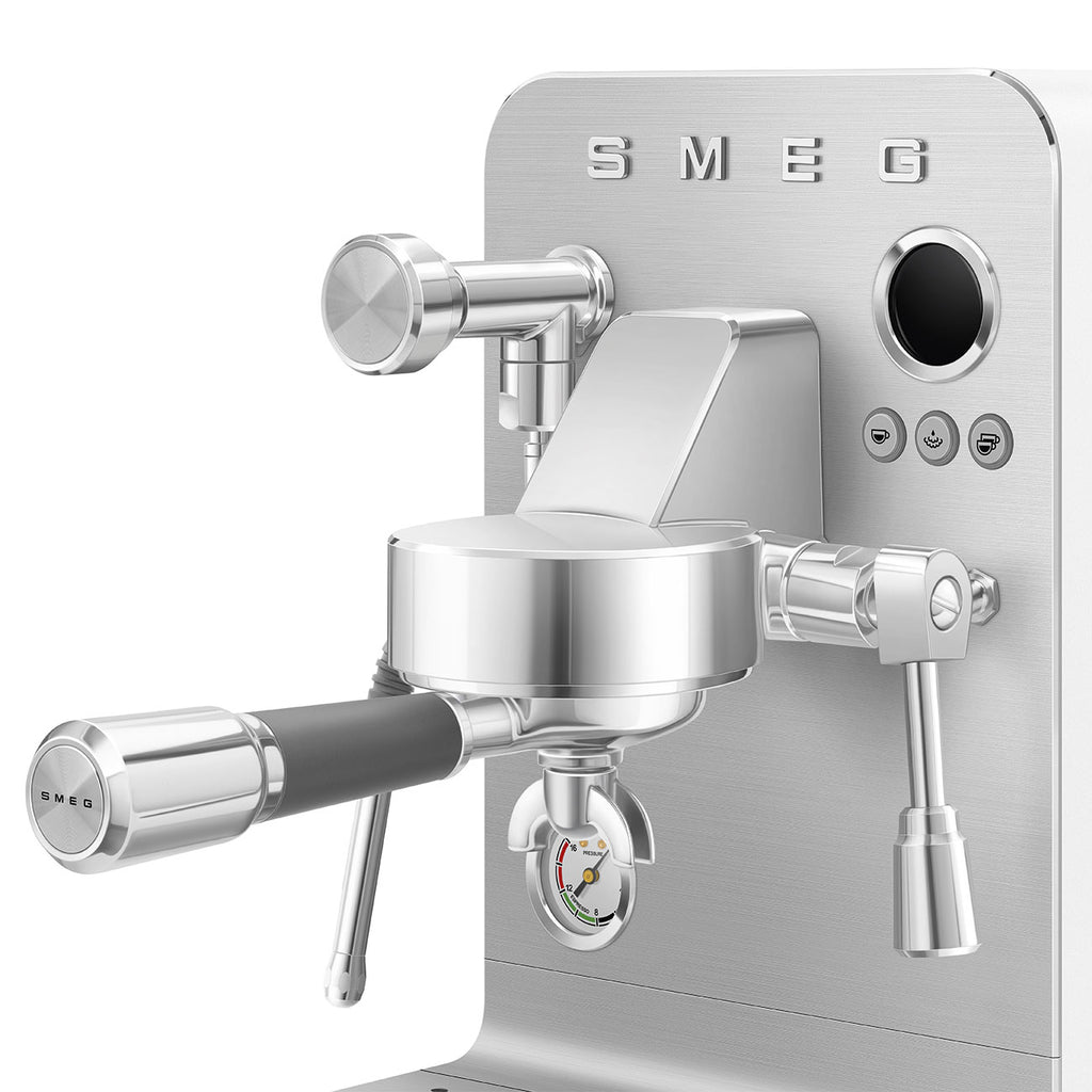 SMEG Mini Pro Manual Espresso Coffee Machine (White Matte)