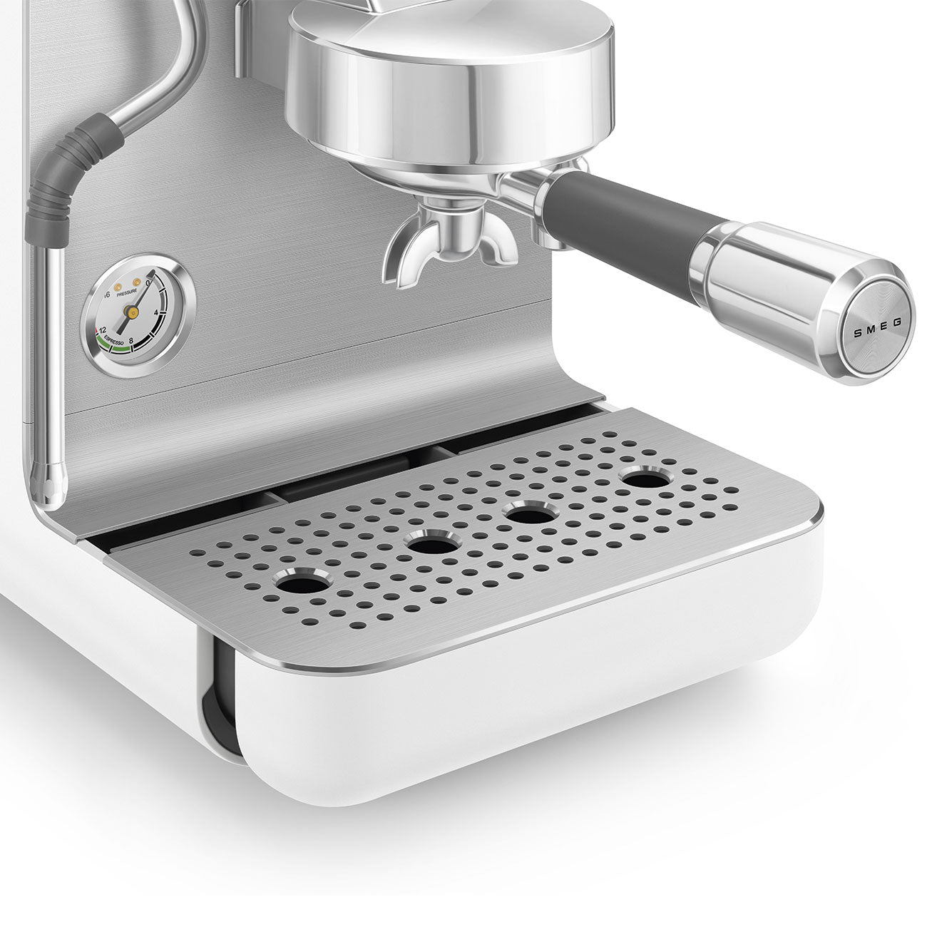 SMEG Mini Pro Manual Espresso Coffee Machine (White Matte)