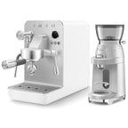 SMEG Mini Pro Manual Espresso Coffee Machine (White Matte)