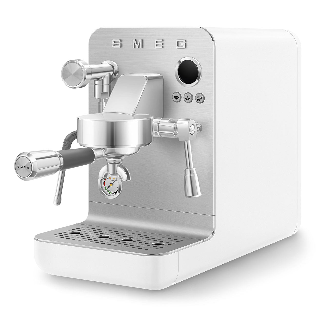 SMEG Mini Pro Manual Espresso Coffee Machine (White Matte)