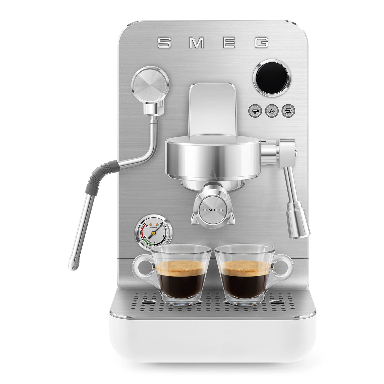 Automatic Mini-pro Espresso Machine with Steam Wand - Matte White