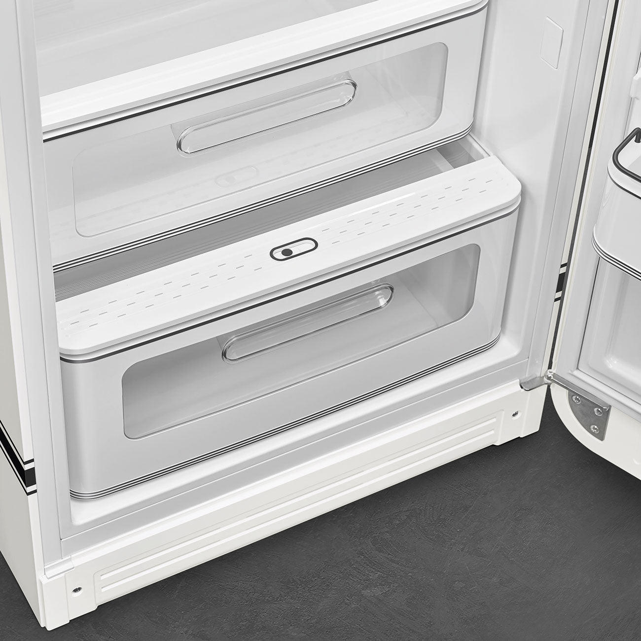 Porsche x SMEG FAB28 Retro Refrigerator Right Hinge Carrara Edition (White Metallic)