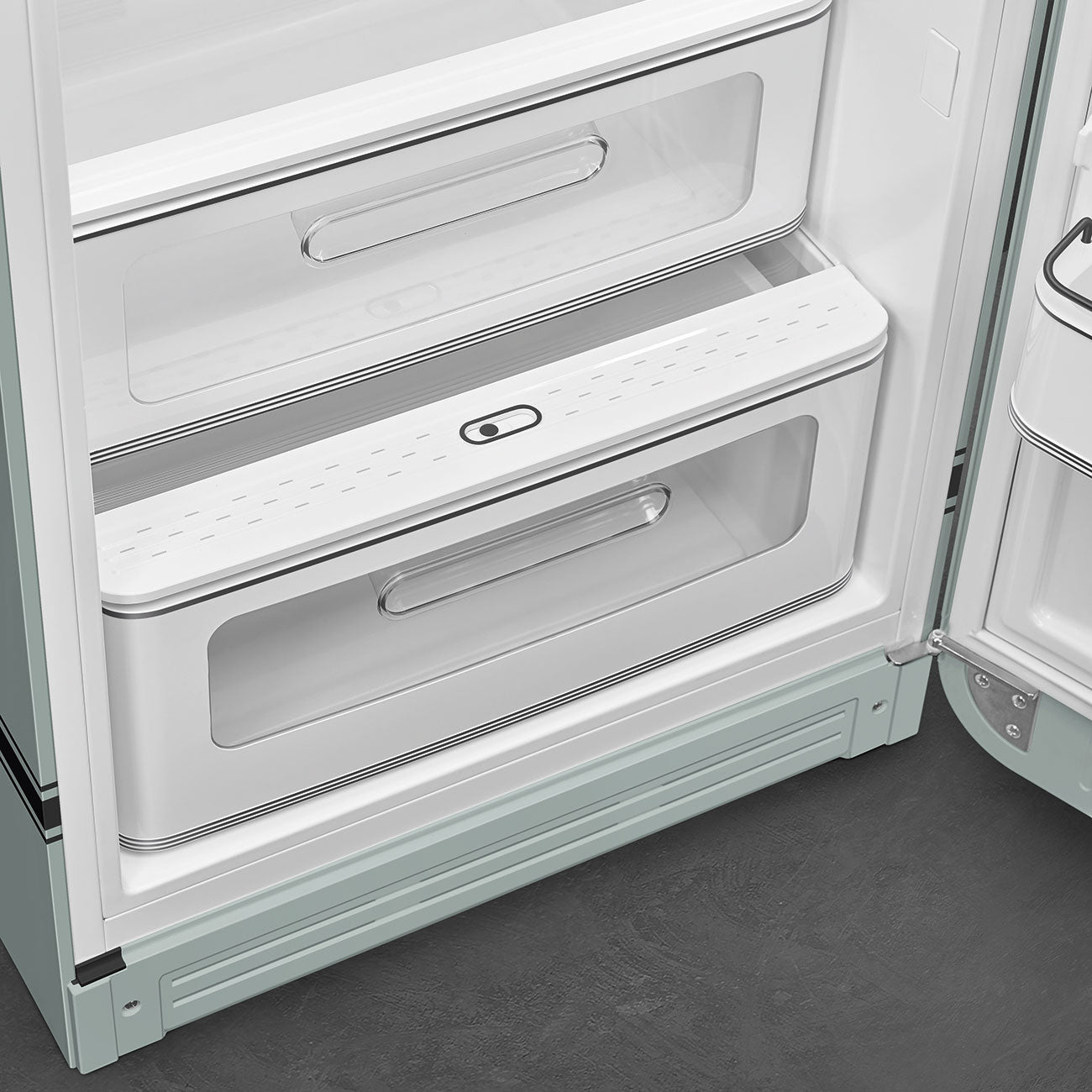 Porsche x SMEG FAB28 Retro Refrigerator Right Hinge Carrara Edition (Green Metallic)