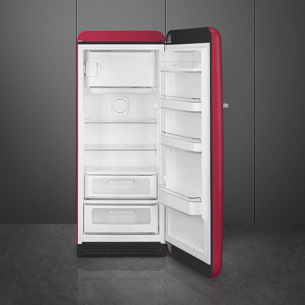 Fab28 Fridge - Ruby Red Matte (Right Hinge)