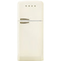SMEG FAB50 Retro Refrigerator Cream Brass Right Hinge (Cream)