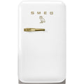 SMEG x OVO FAB5 Retro Mini Fridge Right Hinge (White with Gold)