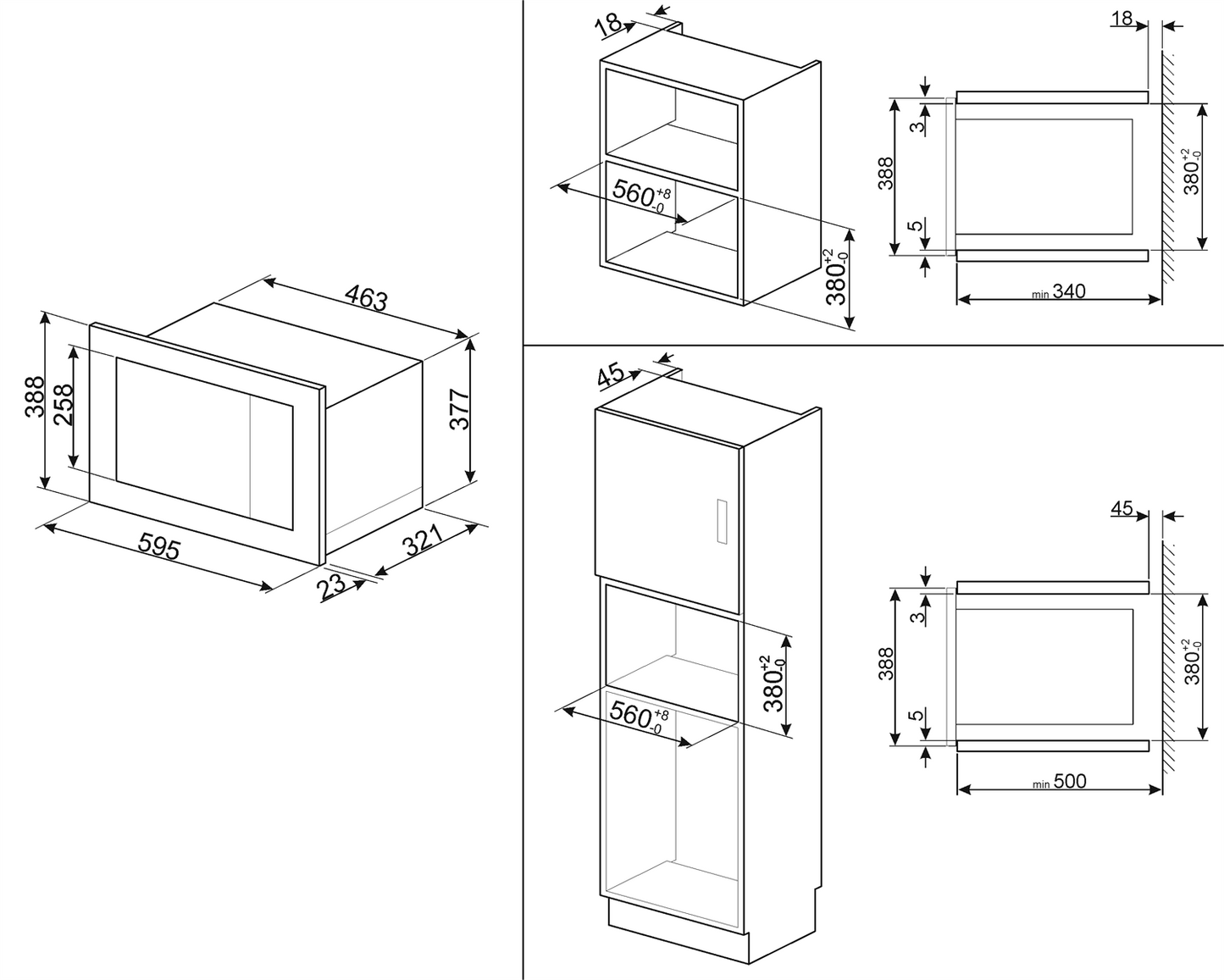 Classic 24" B/I CMO Microwave