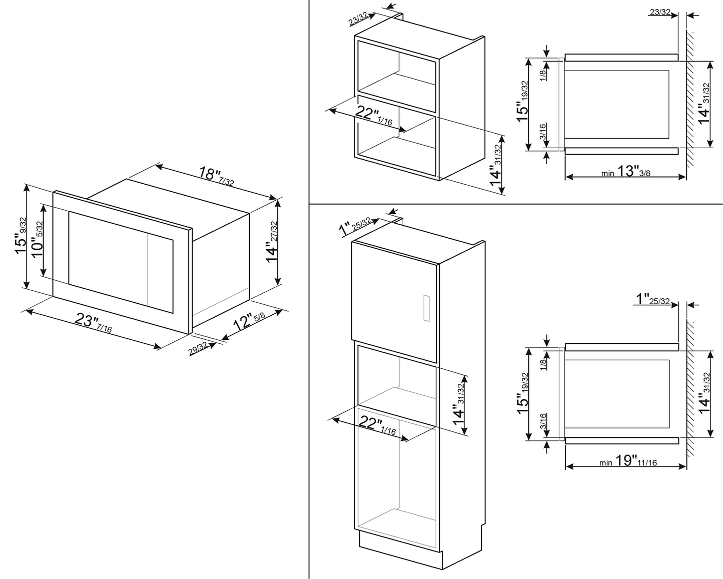 Classic 24" B/I CMO Microwave