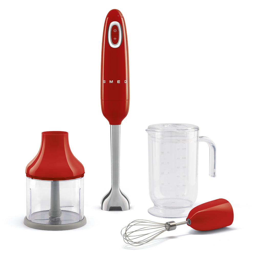 SMEG Hand Blender with Accessories (Red)