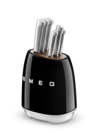 SMEG Knife Block Set with 6 Knives (Black)
