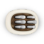 SMEG Knife Block Set with 6 Knives (Cream)