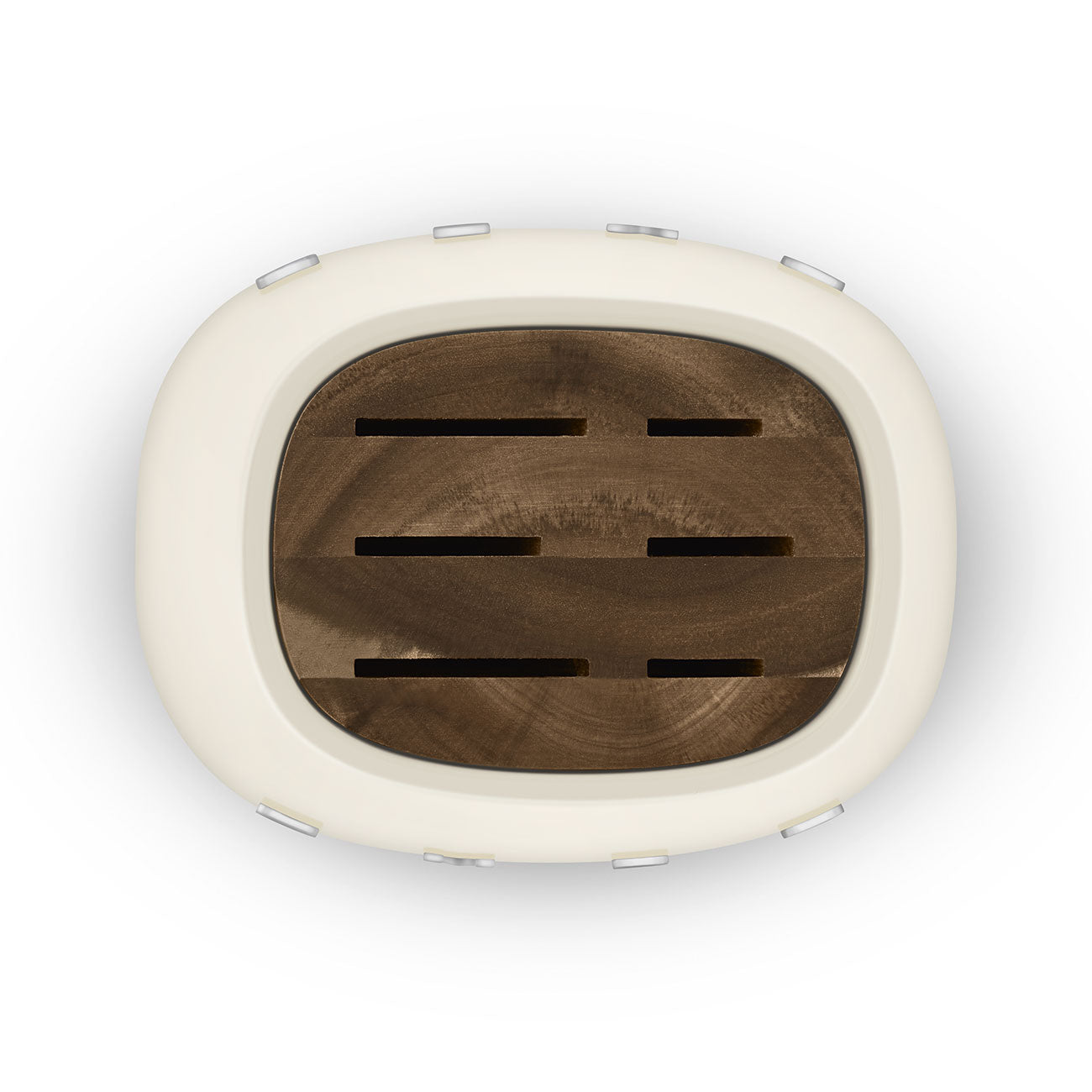 SMEG Knife Block Set with 6 Knives (Cream)