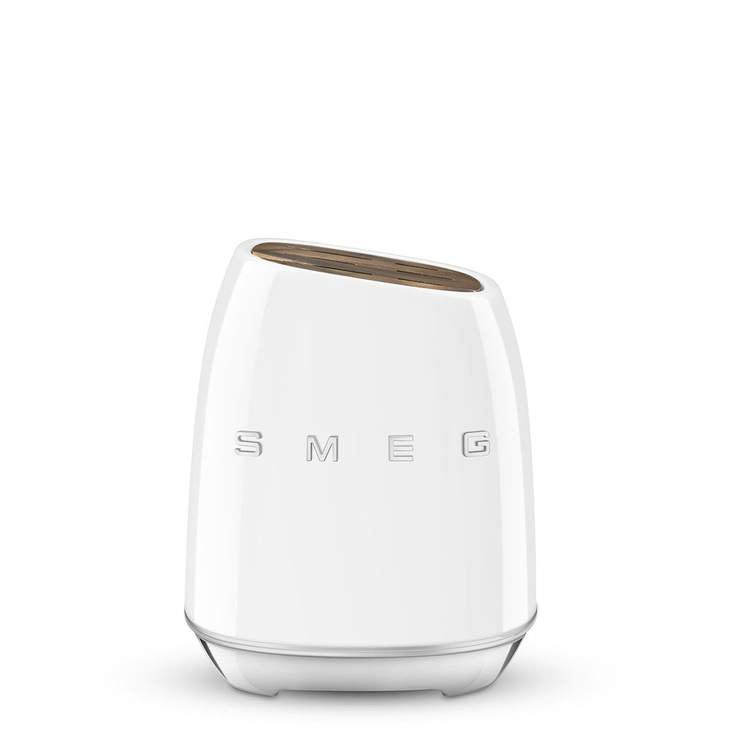 SMEG Knife Block Set with 6 Knives (White)