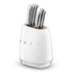 SMEG Knife Block Set with 6 Knives (White)