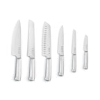 SMEG Knife Block Set with 6 Knives (White)