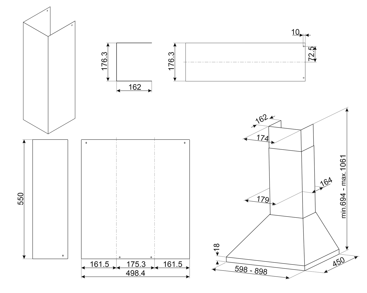 EXTENSION KIT - KD90XU , KD120XU