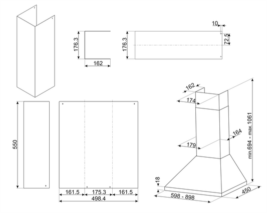 EXTENSION KIT - KD90XU , KD120XU