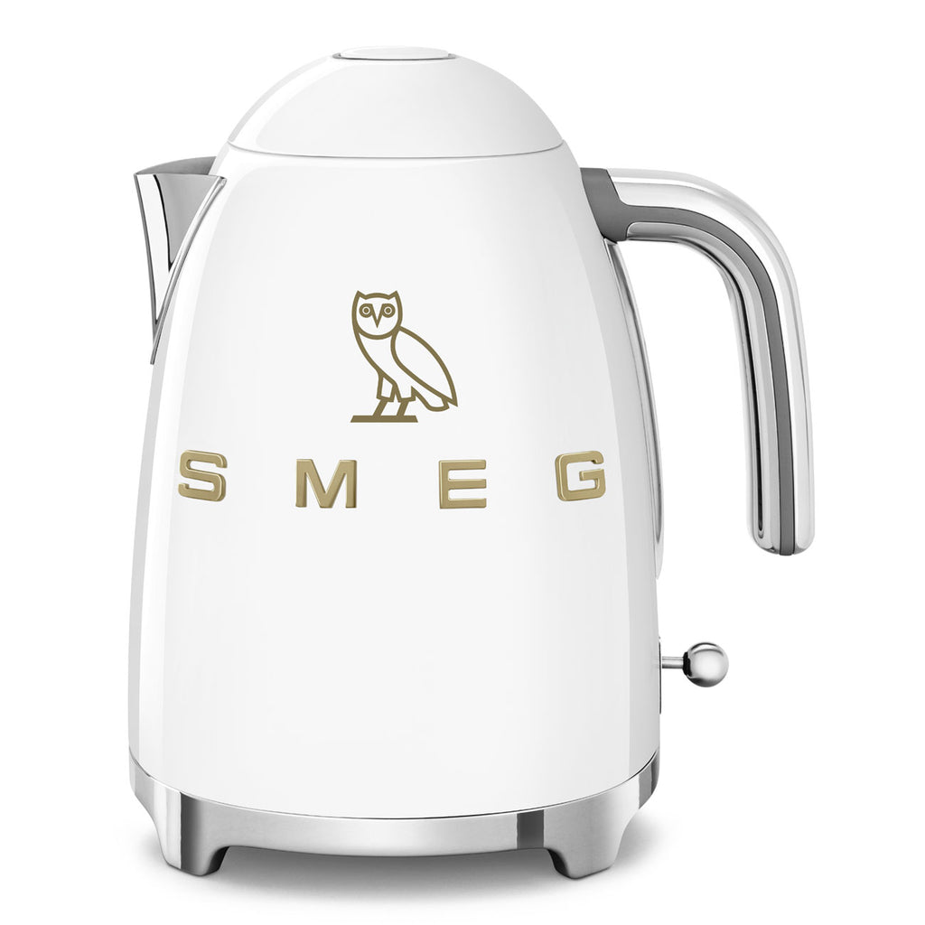 SMEG x OVO Electric Kettle 1.7L Fixed Temperature (White with Gold)