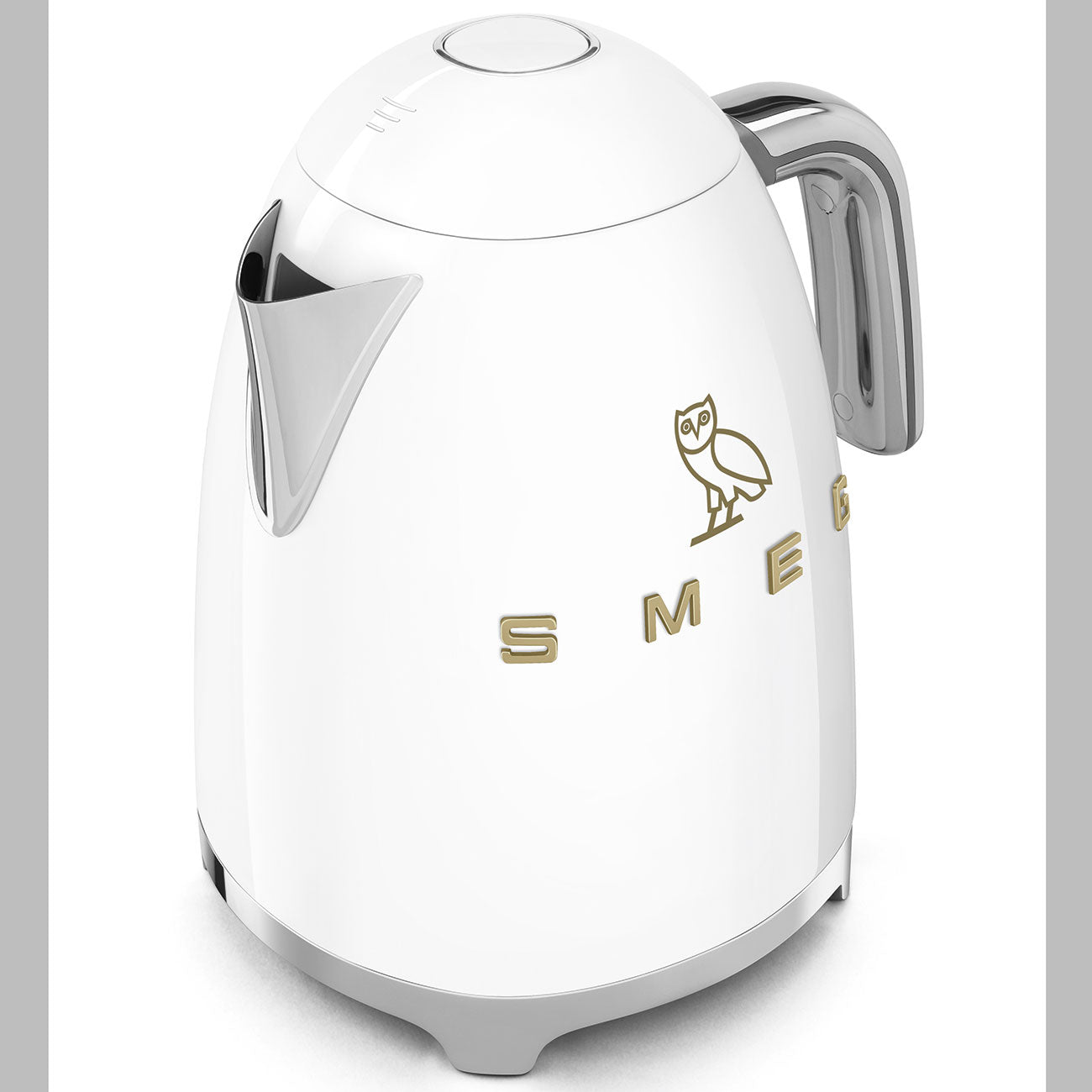 SMEG x OVO Electric Kettle 1.7L Fixed Temperature (White with Gold)