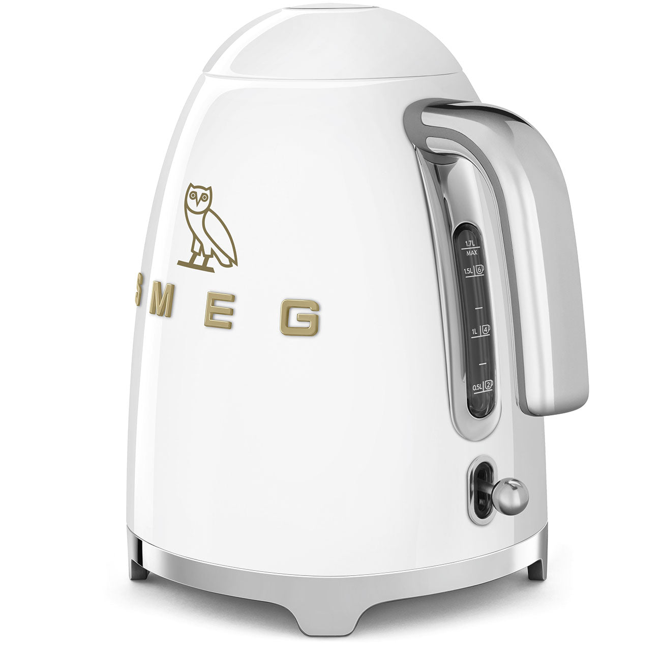 SMEG x OVO Electric Kettle 1.7L Fixed Temperature (White with Gold)