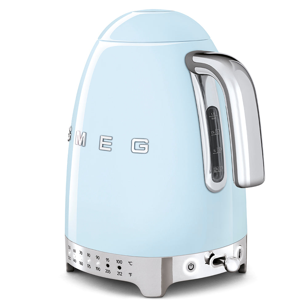 SMEG Electric Kettle 1.7L Variable Temperature (Pastel Blue)