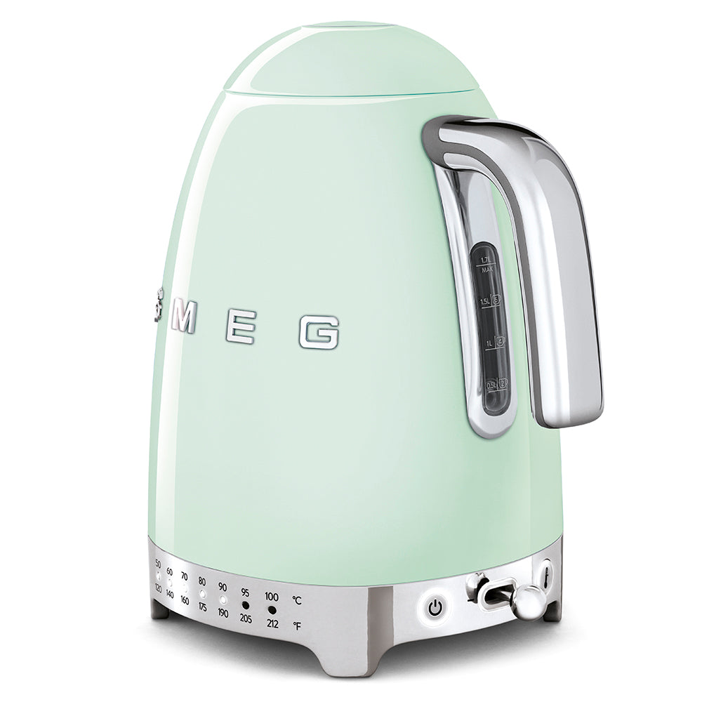 SMEG Electric Kettle 1.7L Variable Temperature (Pastel Green)
