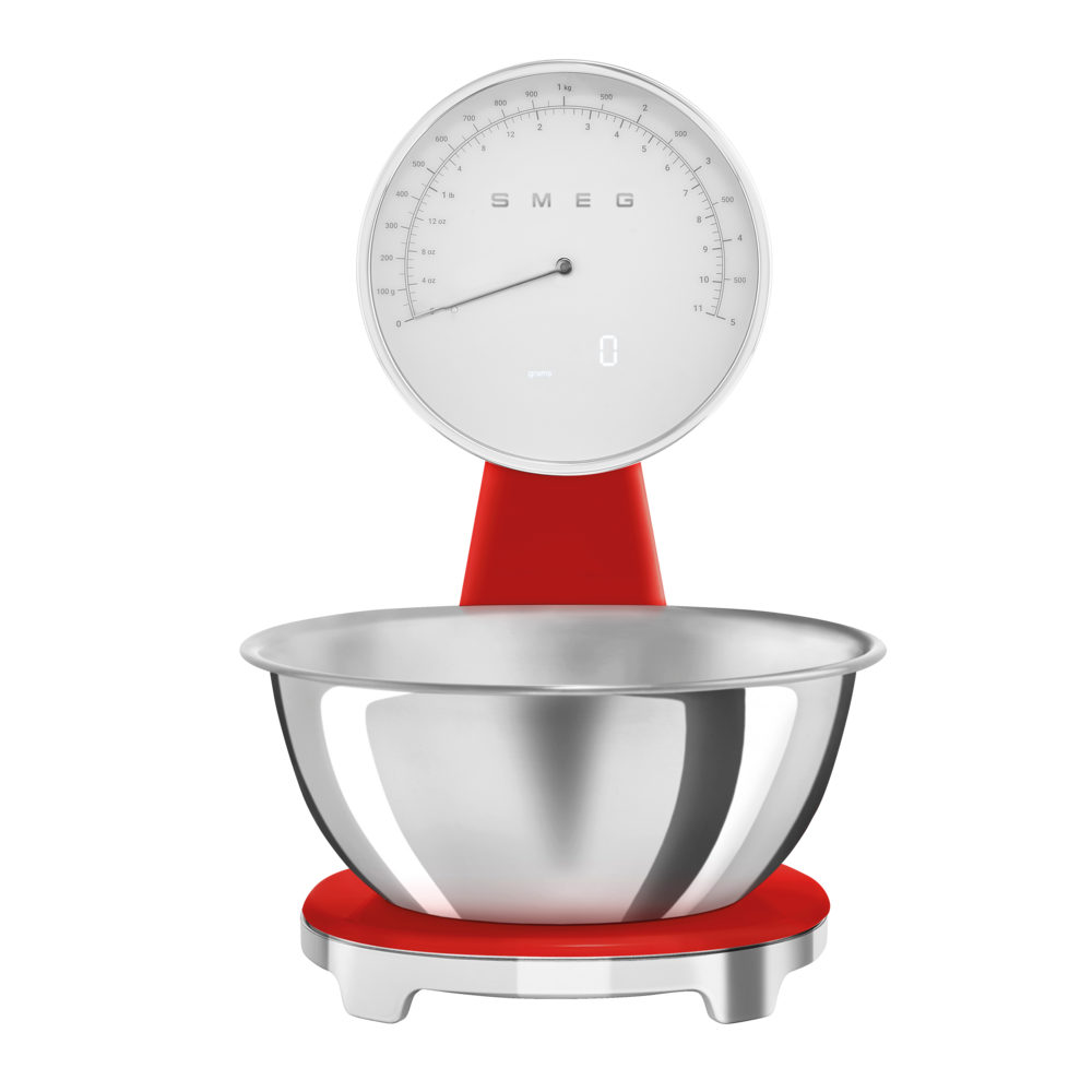 SMEG Digital & Analog Kitchen Scale (Red)