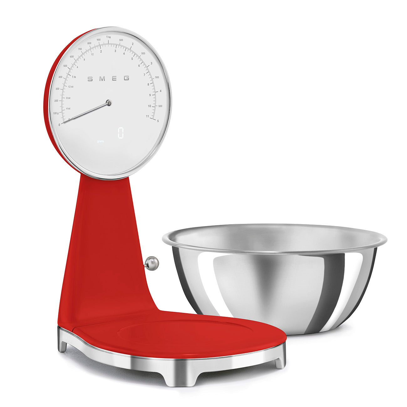 SMEG Digital & Analog Kitchen Scale (Red)