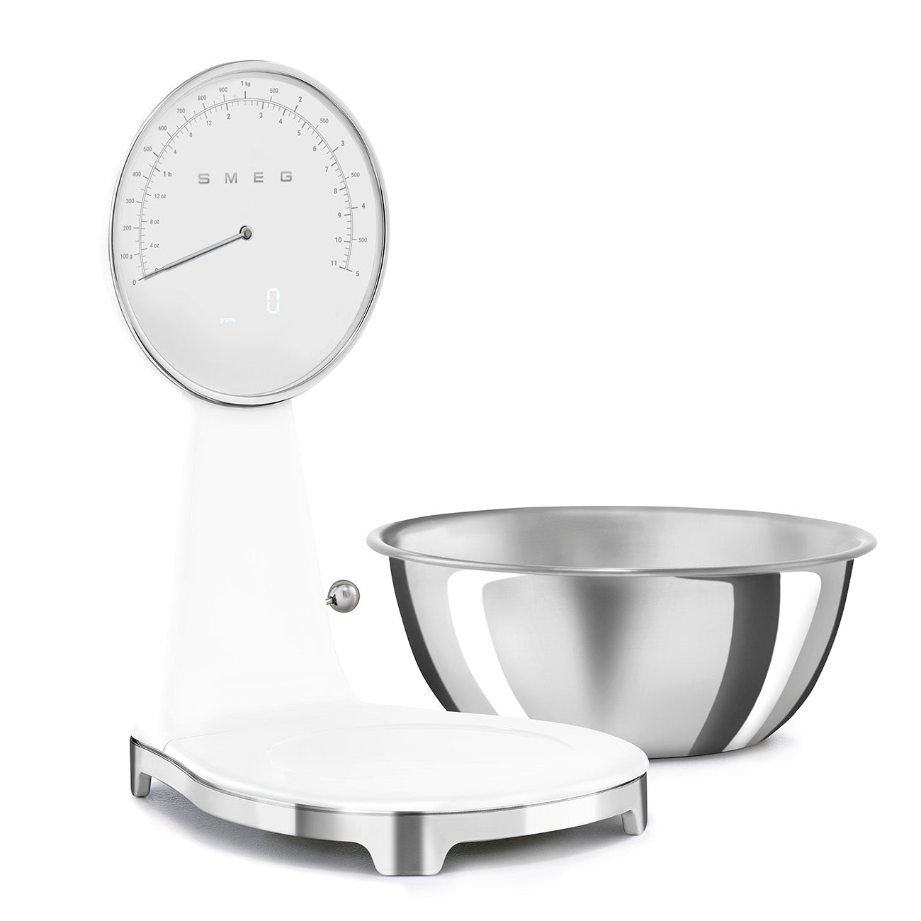SMEG Digital & Analog Kitchen Scale (White)