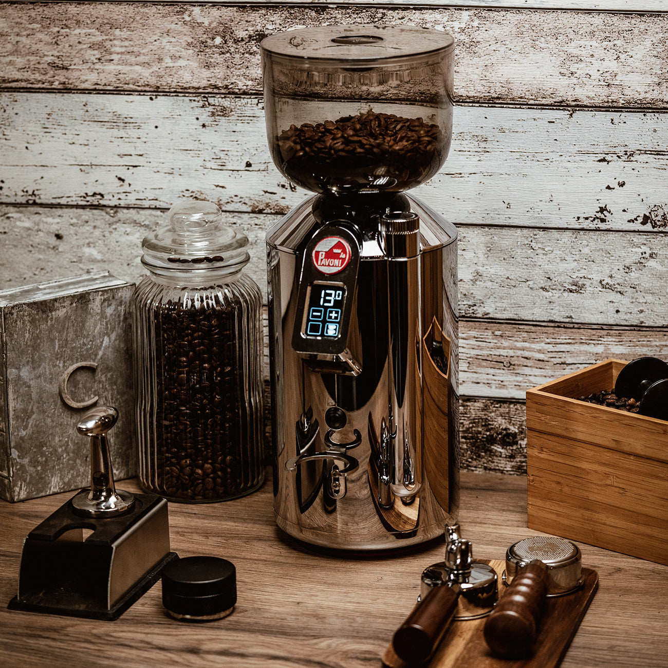 La Pavoni Cilindro Coffee Grinder (Stainless Steel)