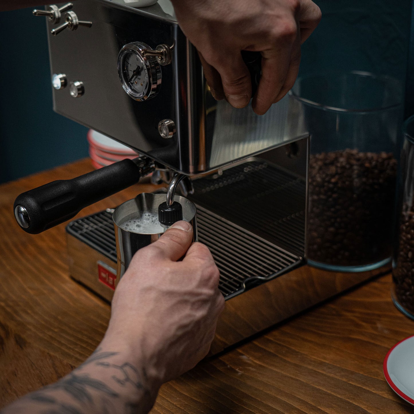 La Pavoni Casa Bar Steel Manual Espresso Machine Stainless Steel - LPMCBS01US