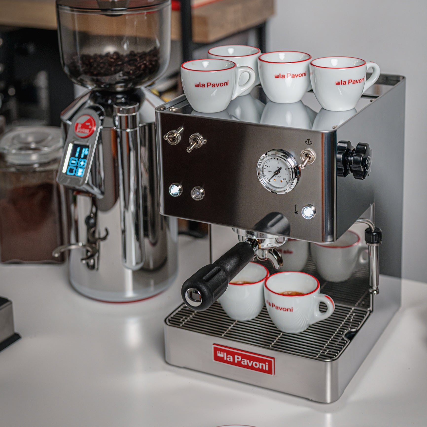 La Pavoni Casa Bar Manual Espresso Machine (Stainless Steel)