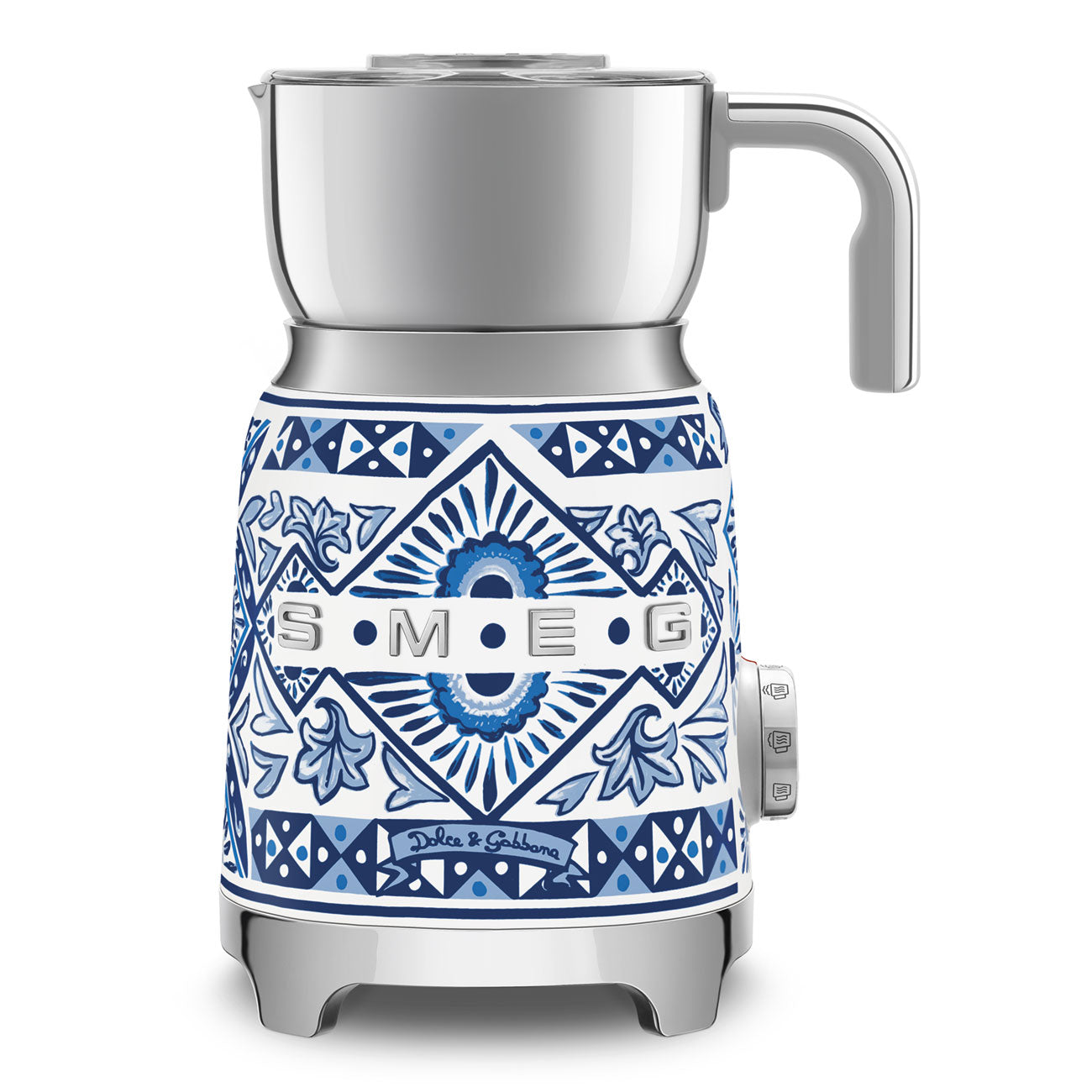 SMEG x D&G Milk Frother with 2 Discs (Blu Mediterraneo)