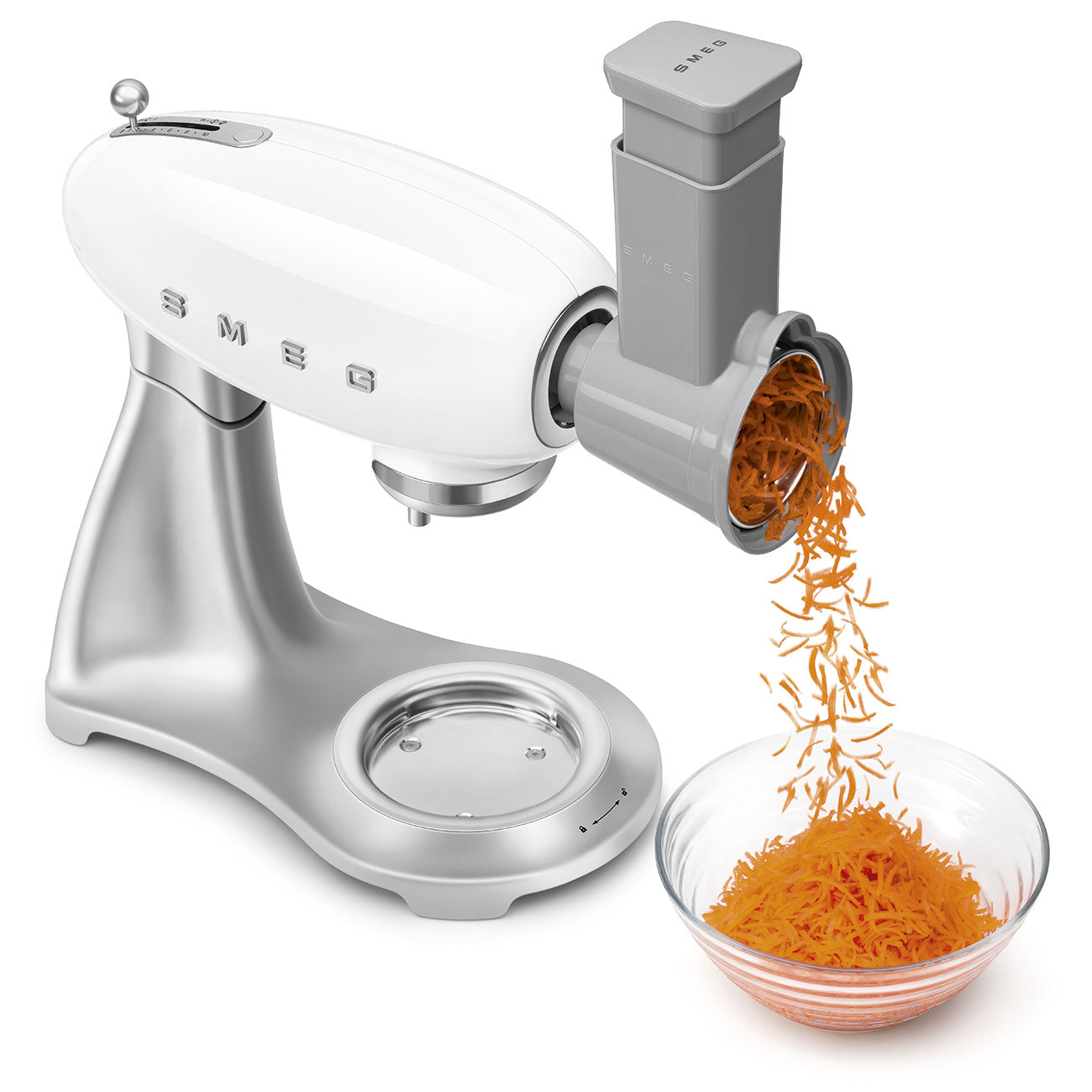 SMEG Stand Mixer 4.8L with Stainless Steel (White)
