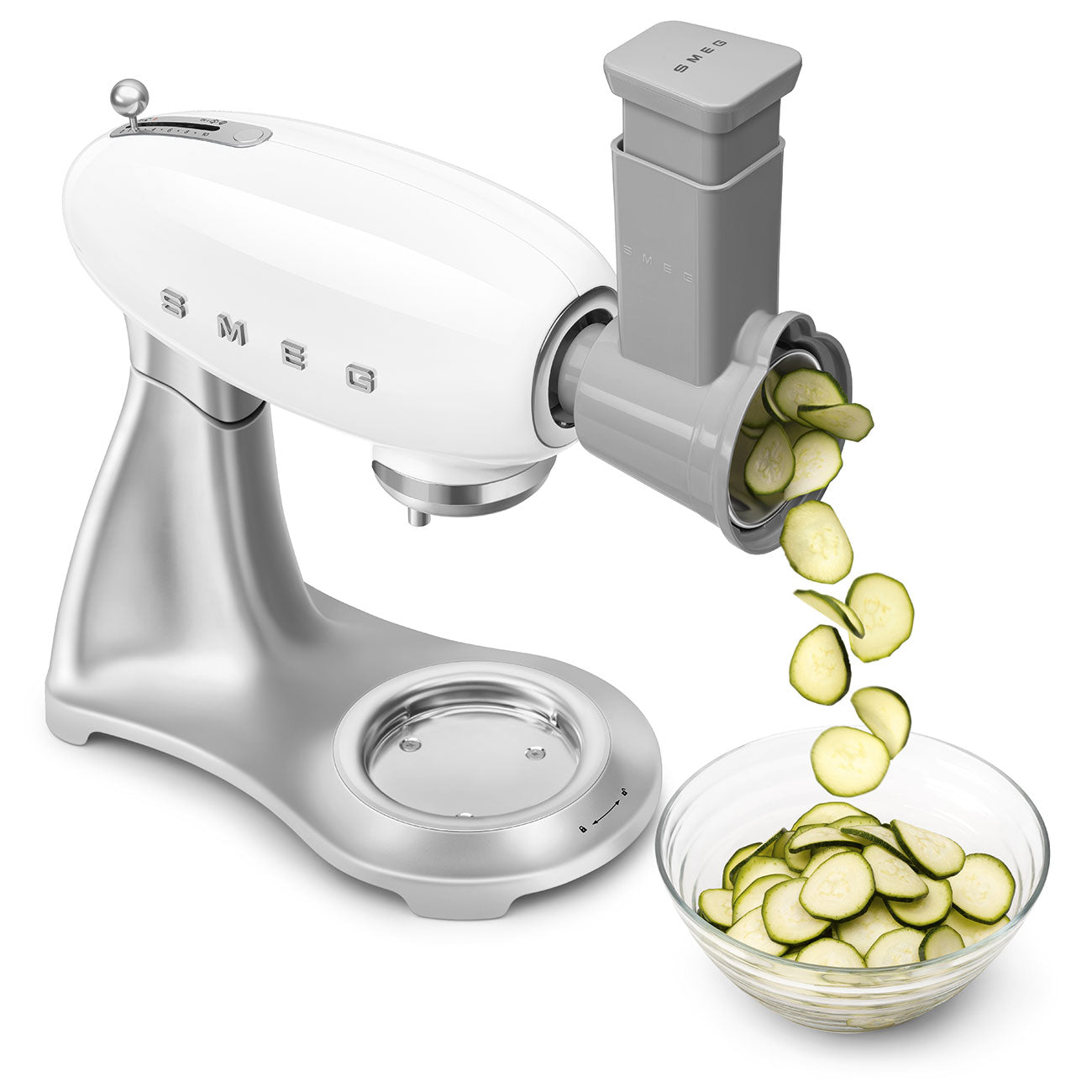 SMEG Stand Mixer 4.8L with Stainless Steel (White)