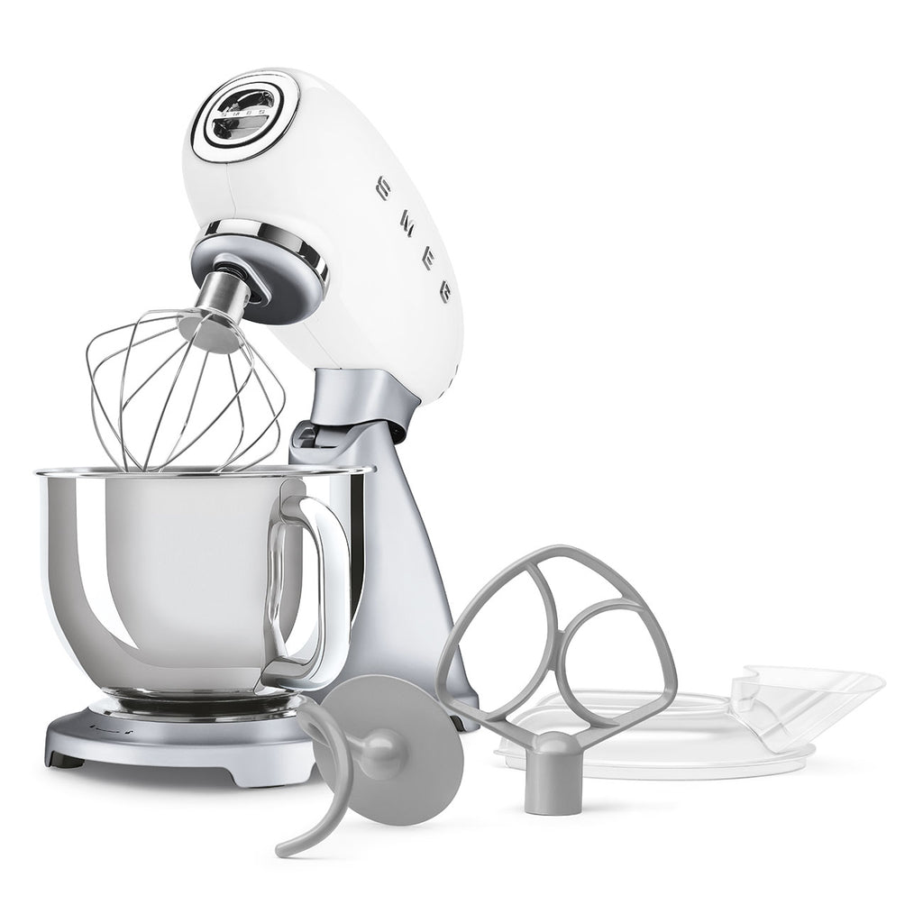 SMEG Stand Mixer 4.8L with Stainless Steel (White)