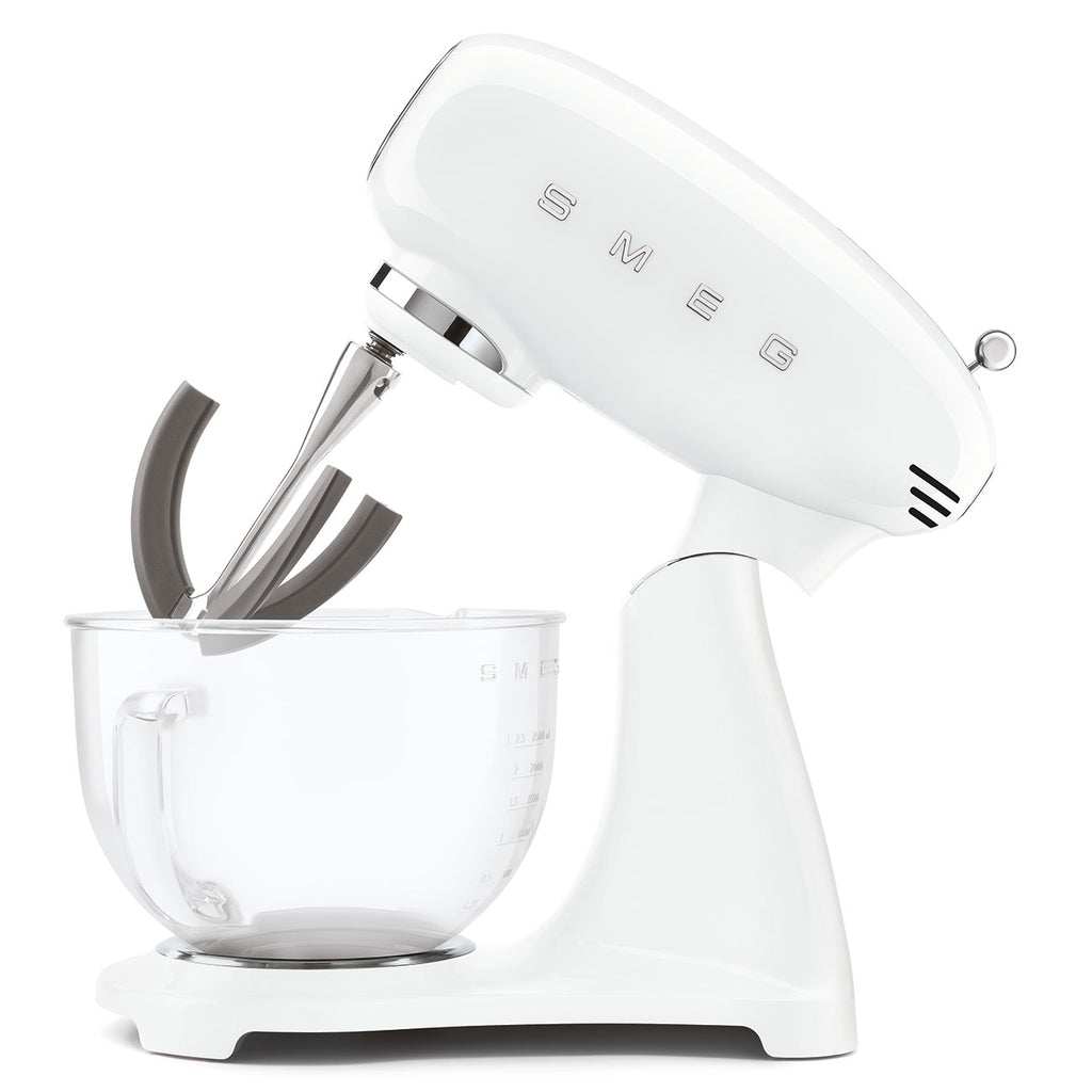 Tilting Stand Mixer - White with Glass Bowl