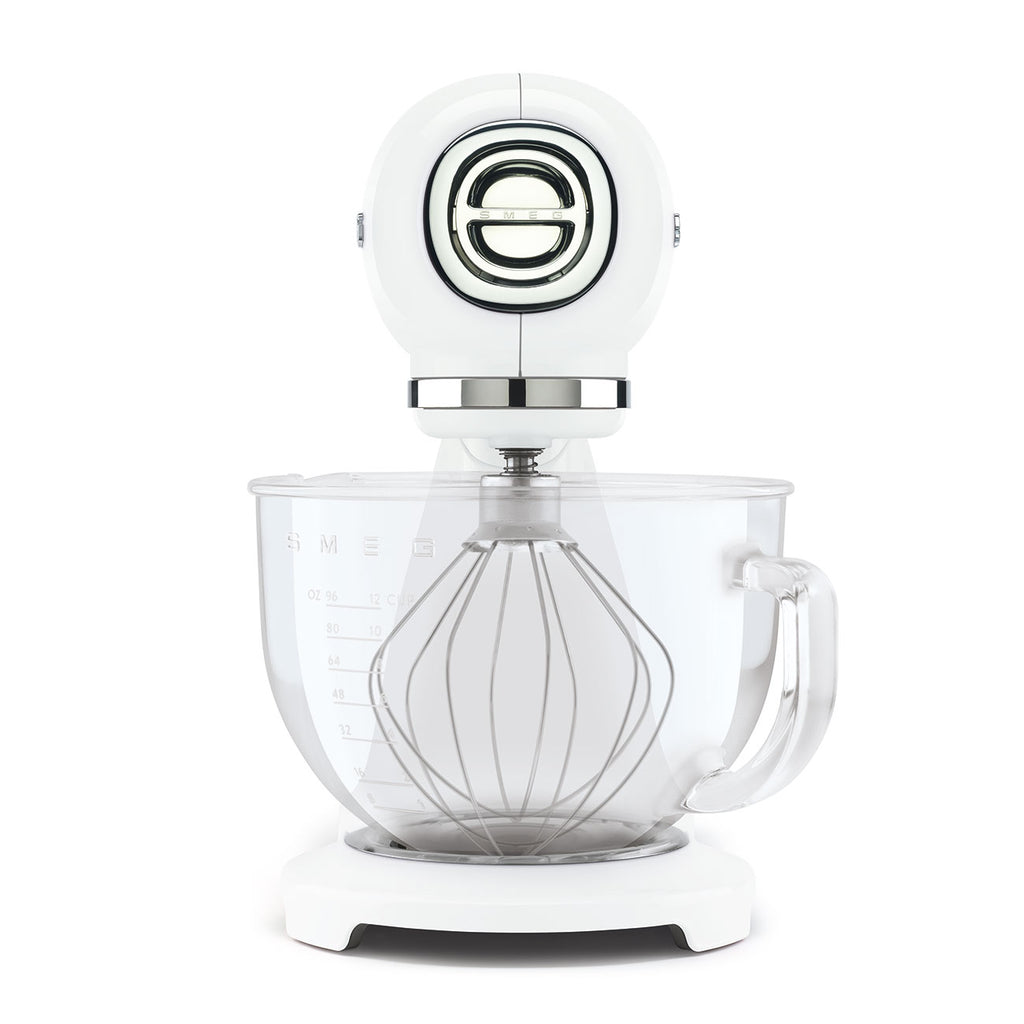 Tilting Stand Mixer - White with Glass Bowl