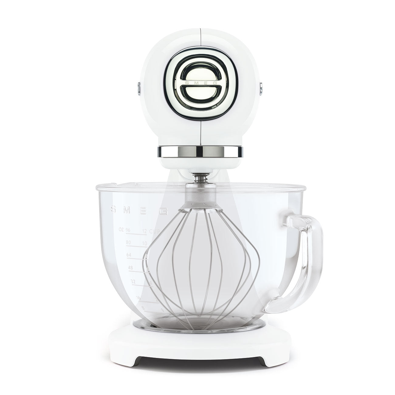 Tilting Stand Mixer - White with Glass Bowl