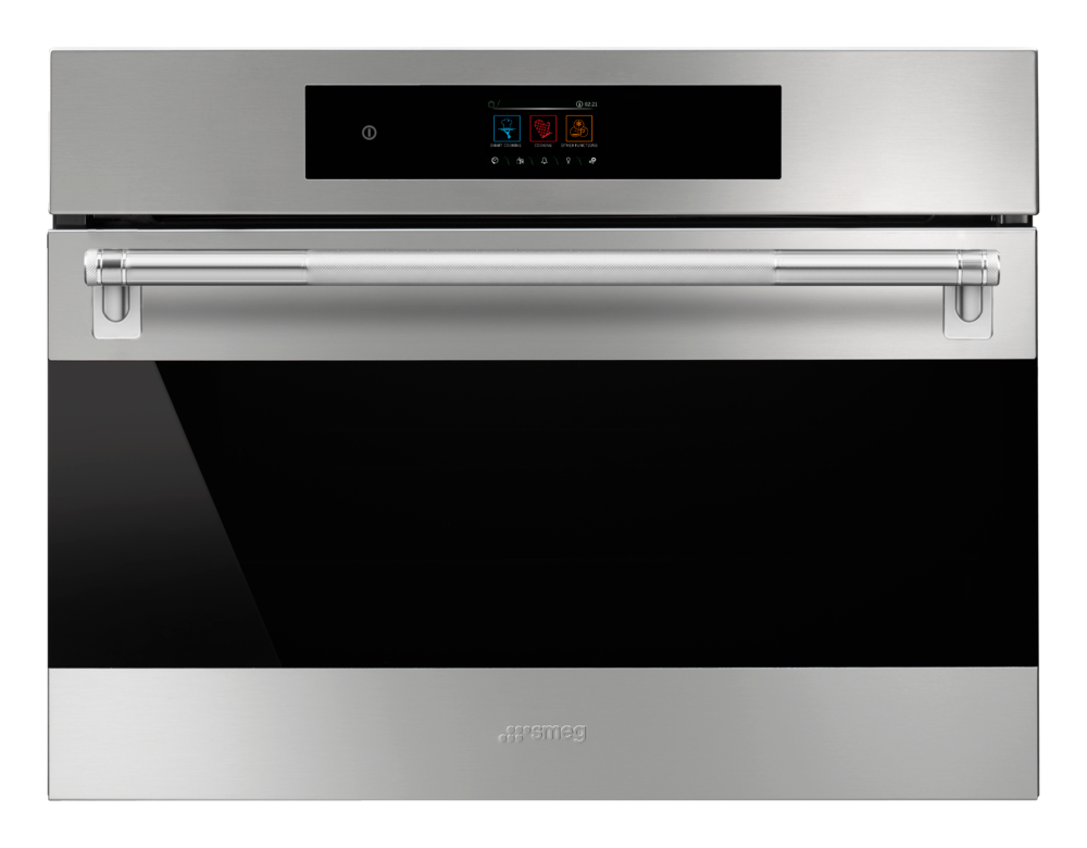 SMEG Classic 24" Compact Speed Oven with Handle and Touch Control (Stainless Steel)