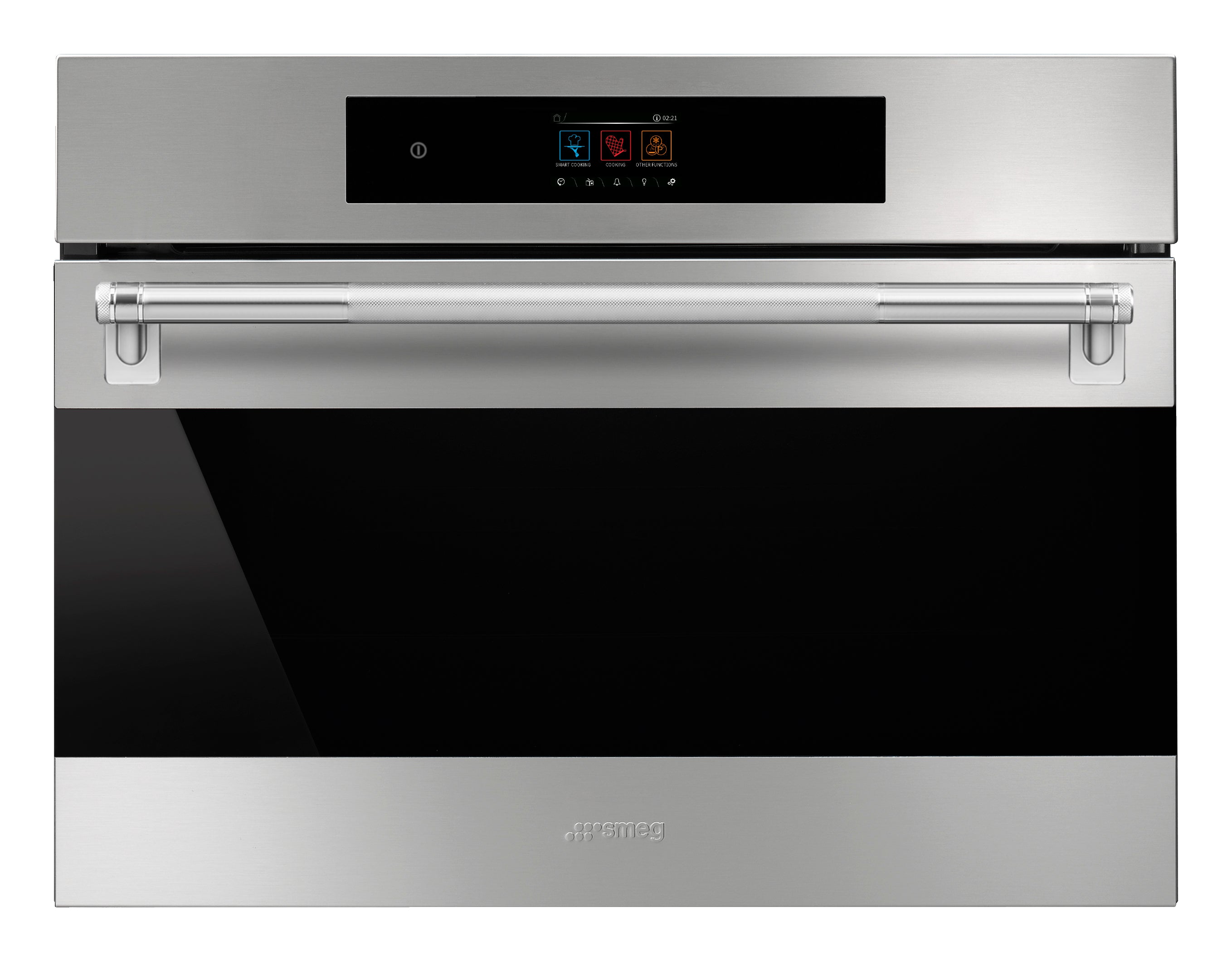 SMEG Classic 24" Compact Steam Oven with Handle and Touch Control (Stainless Steel)