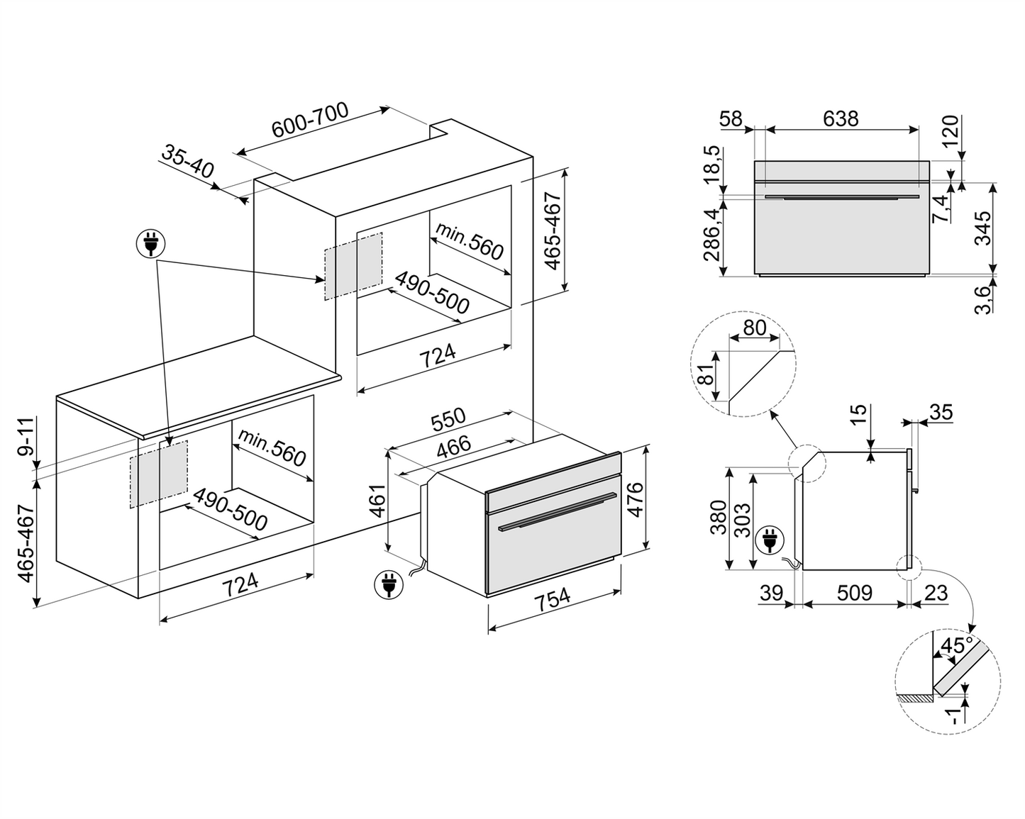 SMEG 30" Compact Speed Oven, Touch Control, Neptune Gray