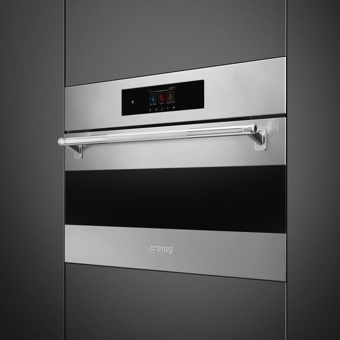 SMEG 30" Compact Steam Oven, Touch Control, Classic Series, Pro Handle