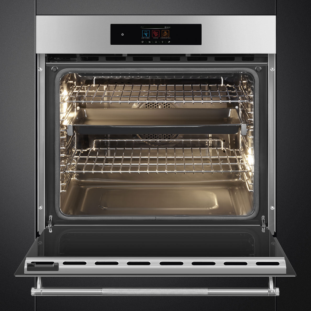 SMEG 30" Full Size Oven with Self Clean, Touch Control, Classic Series, Pro Handle