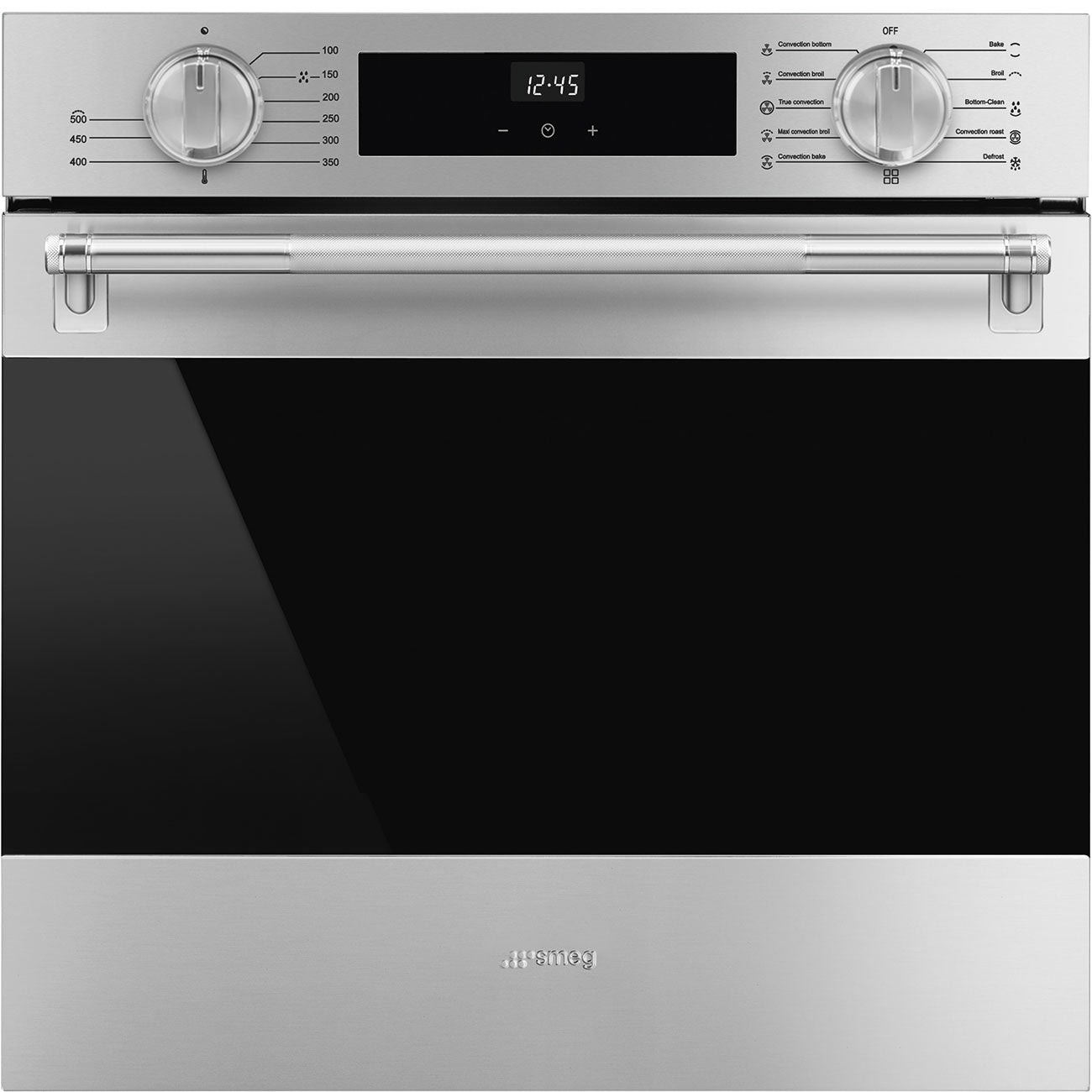 SMEG Classic 24" Full Size Oven with Knobs and Handle (Stainless Steel)