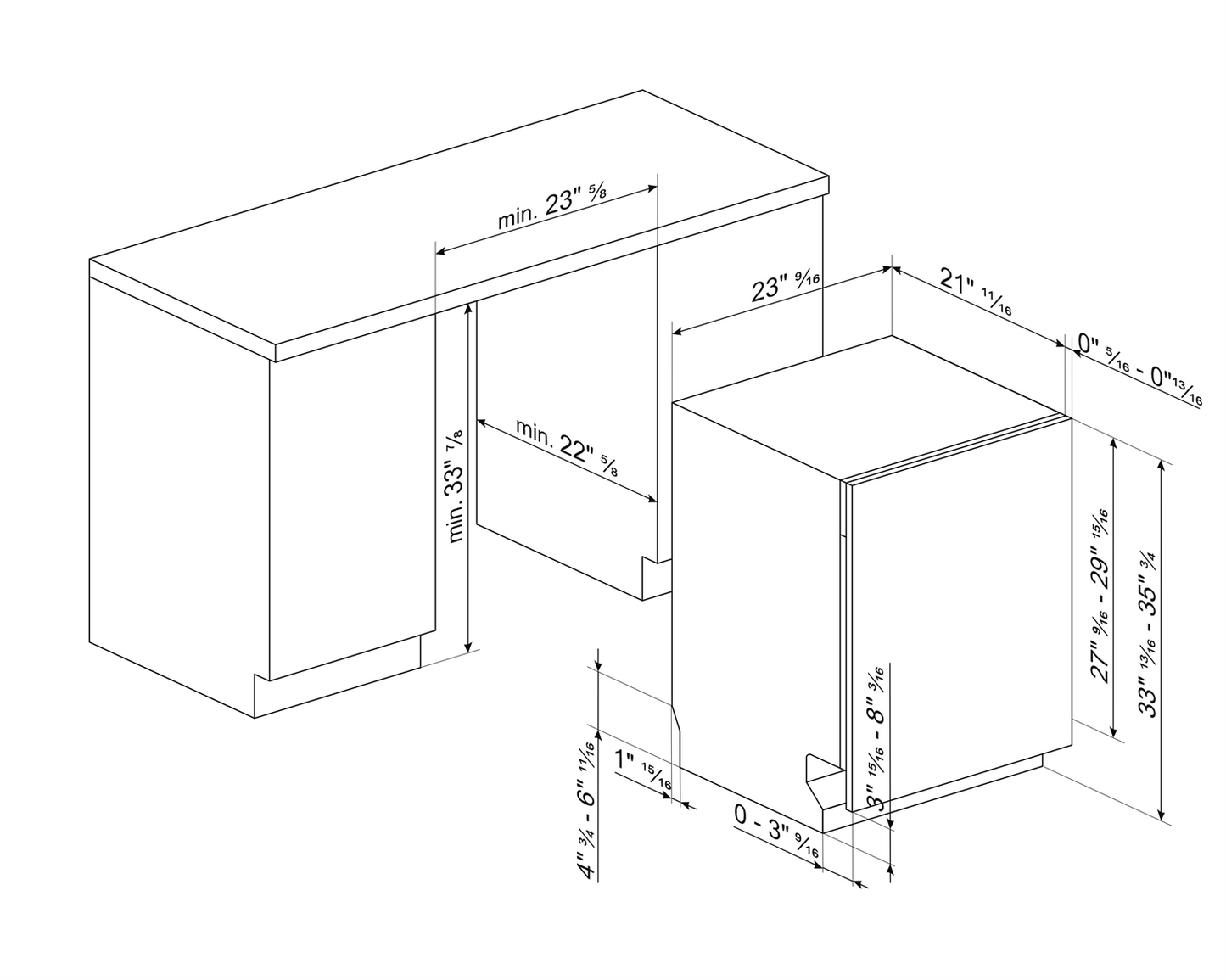 24" Dishwasher, 5 Program, Tall Tub, HC- Panel Ready