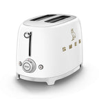 SMEG x OVO 2-Slice Electric Toaster (White and Gold)