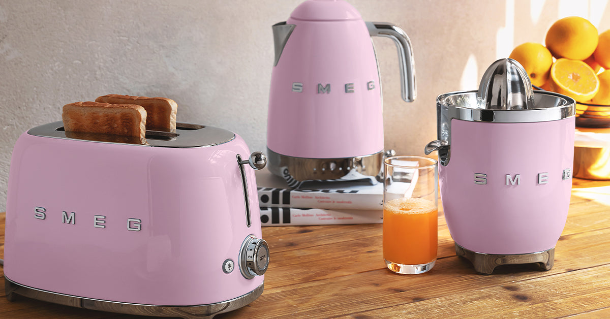 SMEG 2-Slice Electric Toaster (Pink)