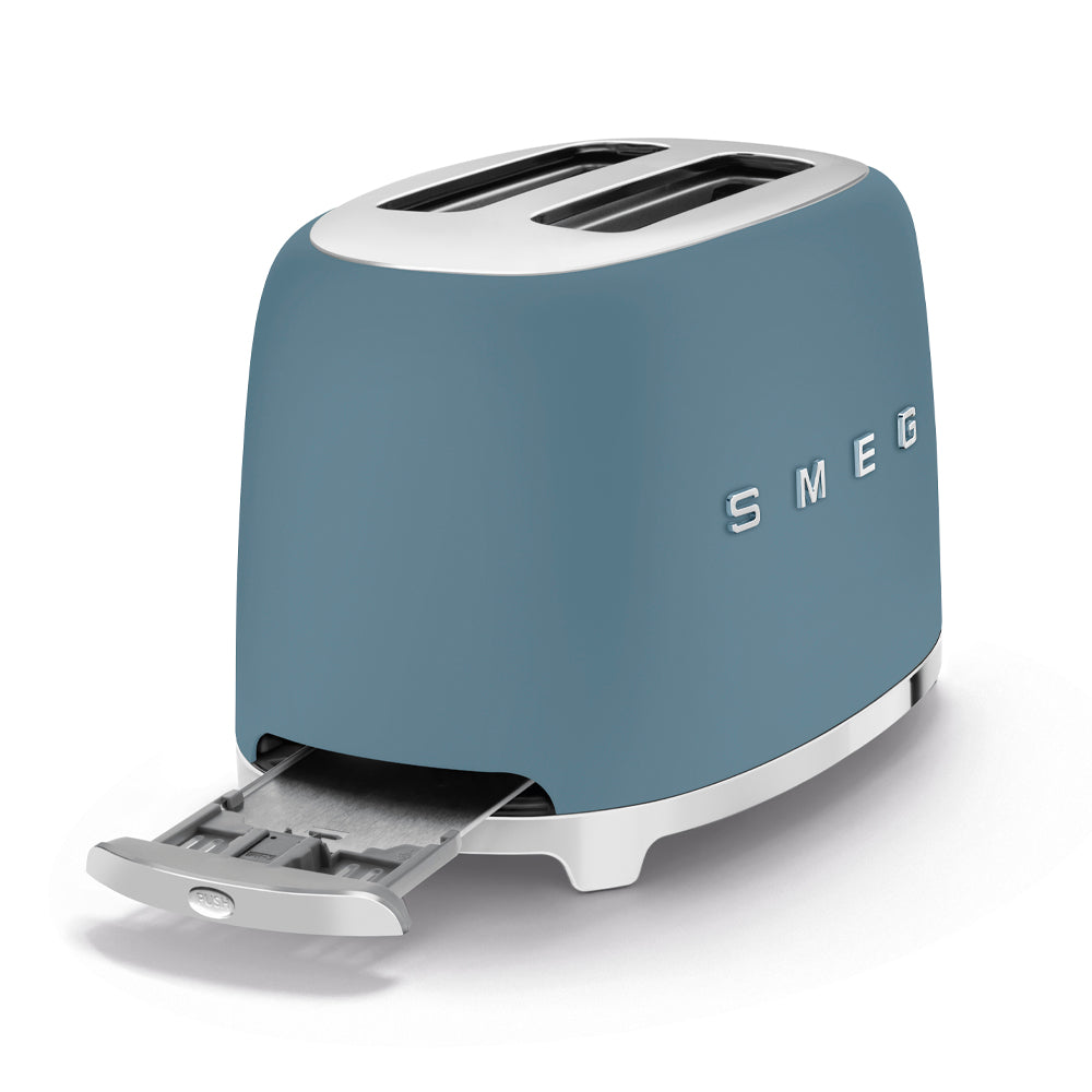 SMEG 2-Slice Electric Toaster (Storm Blue Matte)