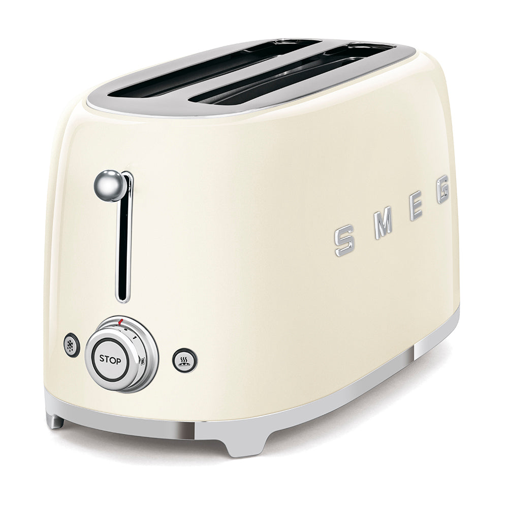 SMEG 4-Slice 2 Long Slots Electric Toaster (Cream)